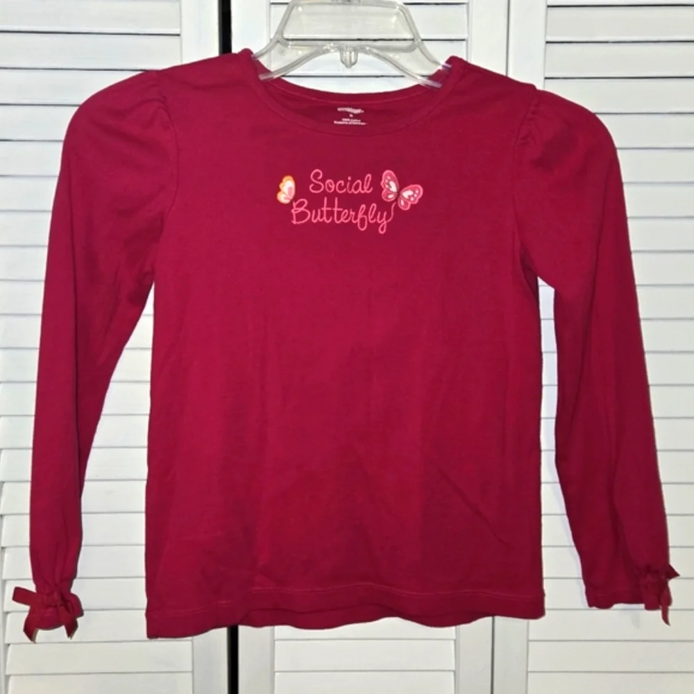 Gymboree Girl's sz 8 Embroidered Social Butterfly Tee